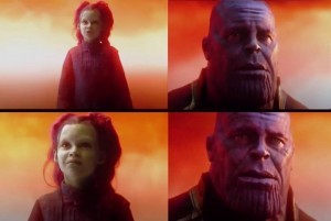 Create meme: meme Thanos at what cost, memes about Thanos, Thanos and gamora meme