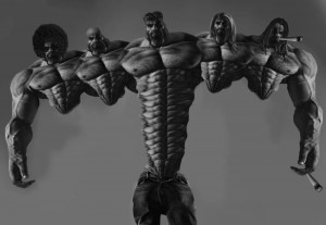 Create meme: gigachad, bodybuilder, man Jock