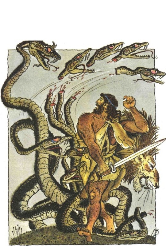 Create meme: lernaean Hydra, Hercules and the Lernaean Hydra, 2 hercules feat lernaean hydra