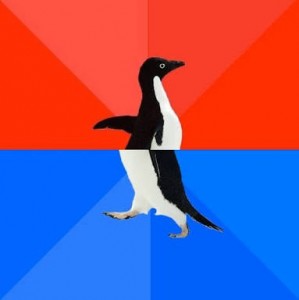 Create meme: penguin meme, penguin meme, penguin sociofobi