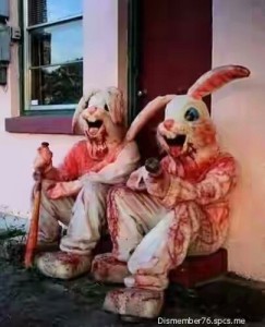 Создать мем: creepy, rabbit, easter bunny