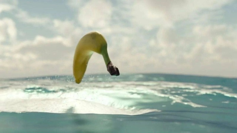 Создать мем: спелый банан, море, банан
