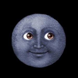 Создать мем: face emoji, full moon, луна насильница смош