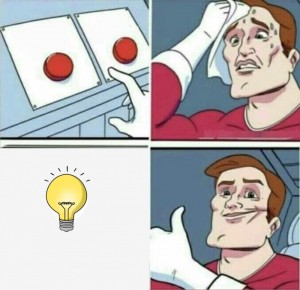 Создать мем: сложный выбор мем, мемы комиксы, мем с двумя кнопками шаблон