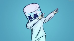 Создать мем: Marshmello, маршмеллоу диджей арт, маршмеллоу дэб