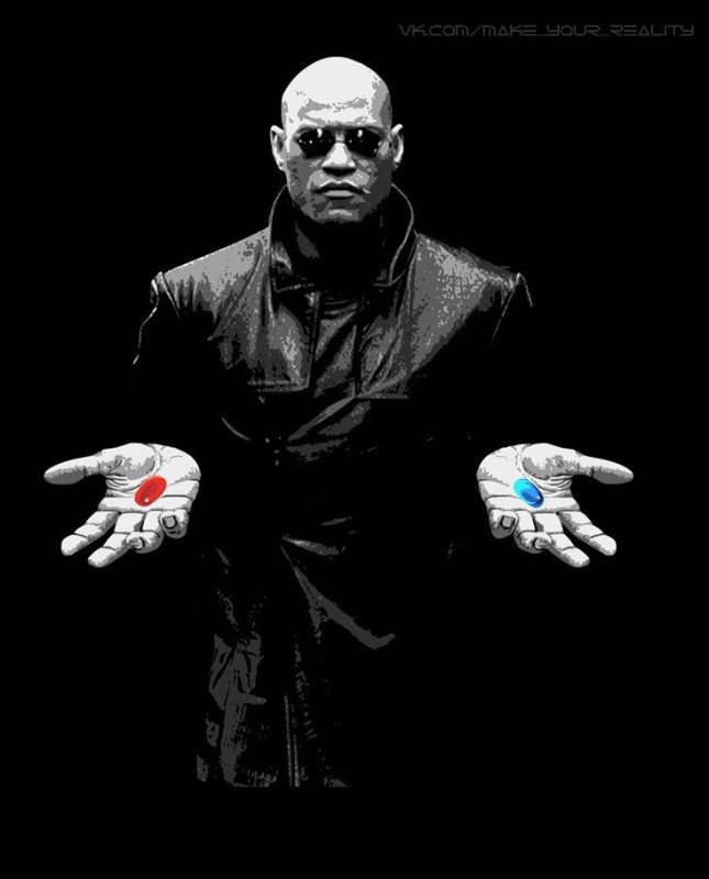 Create meme: morpheus red and blue pill, Morpheus the matrix, matrix Morpheus pills
