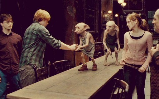 Create meme: Harry Potter , Dobby Harry Potter, Harry Potter and Dobby's Deathly Hallows