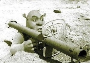 Create meme: panzerschreck and Panzerfaust, Shrek