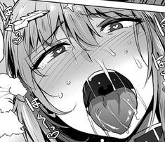 Create meme: ahegao manga, ahahaa anime black and white, the best ahahaa