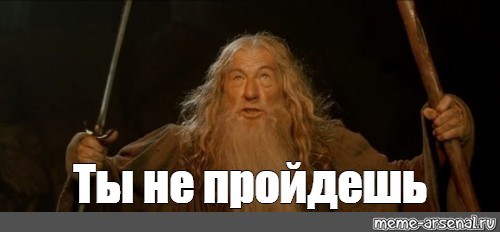 Create meme: you shall not pass Gandalf, You won't pass the meme, you shall not pass 
