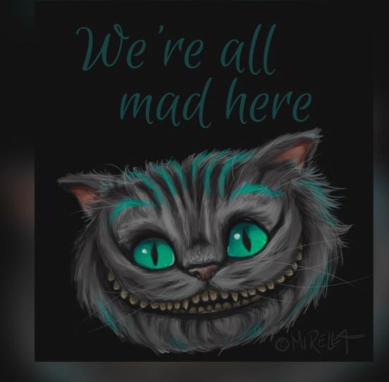 Create meme: Cheshire cat Alice in the country, The cheshire cat from alice, The Cheshire cat from Alice in Wonderland