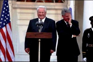 Create meme: bill Clinton and Boris Yeltsin, Yeltsin and Clinton to get it back, Yeltsin 90s Clinton