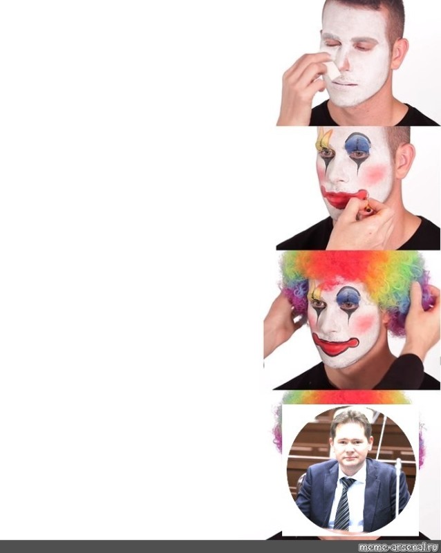 Create meme: the clown meme, clown makeup, the clown makeup