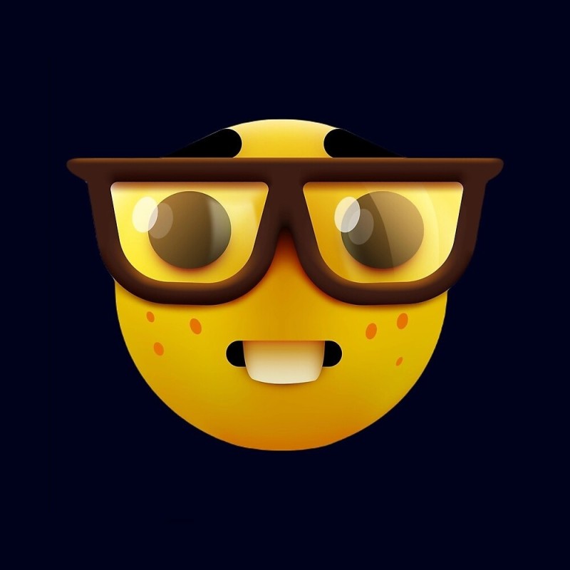 Create meme: nerd emoji, emoticons beautiful, smiley nerd