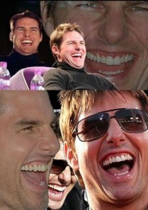 Create meme: Tom-cruise-reaction-crazy-laughing-face