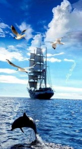 Create meme: the sea gulls, sailboat ship