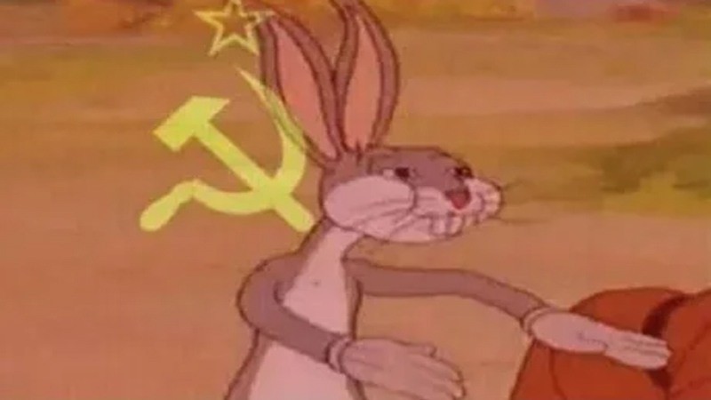 Create meme: Bugs Bunny the hare is a communist, Soviet Bugs Bunny, bunny bugs bunny