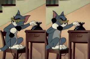 Create meme: that meme, cat, Tom and Jerry Tom calling by phone