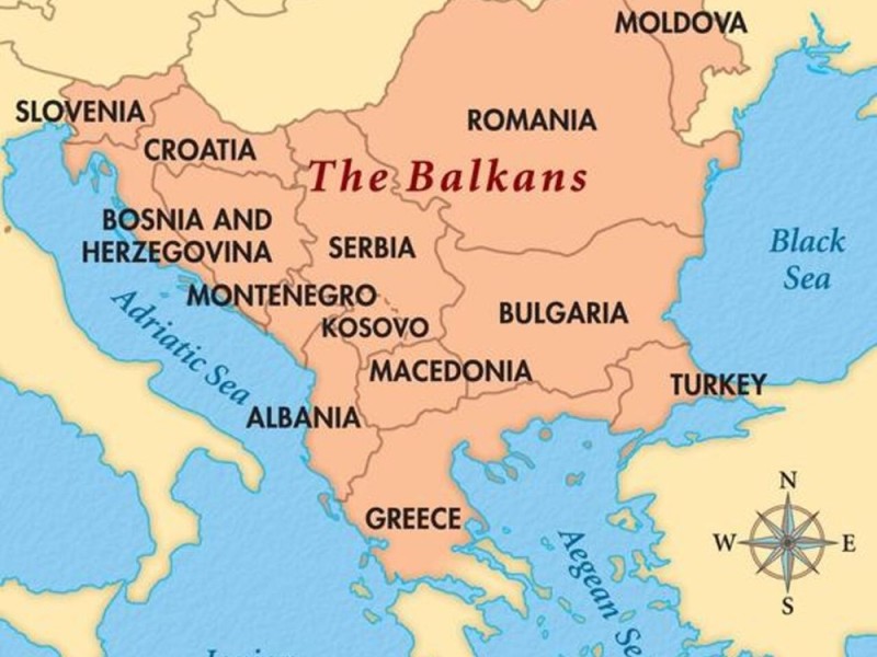 Создать мем: албания и македония на карте, карта балканского полуострова, карта балкан