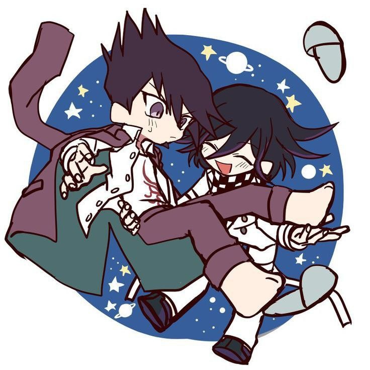 Create meme: Kokichi and Kaito, Kaito Momota Chibi, anime fan art