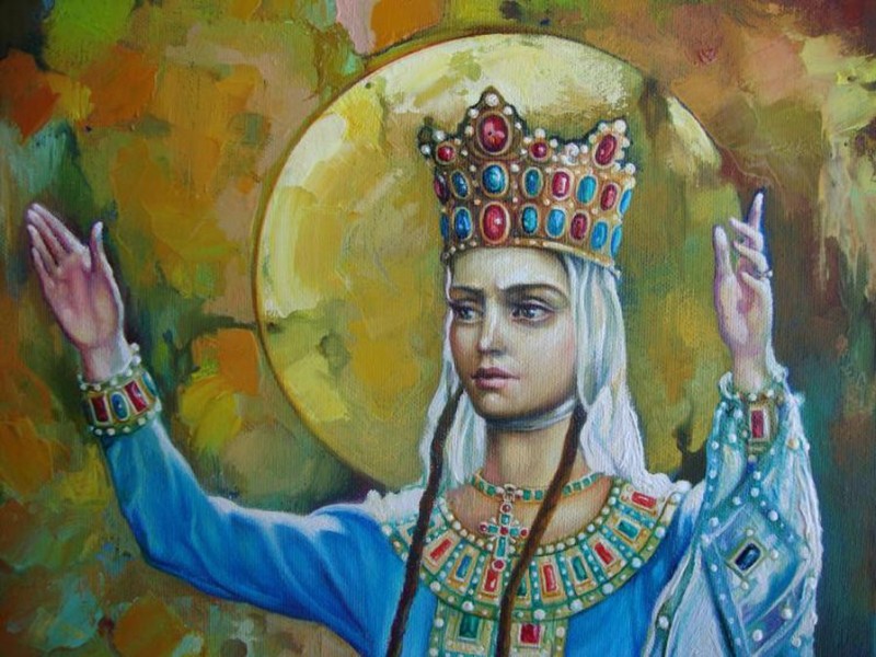 Создать мем: святая царица тамара, святая великая княгиня ольга, портрет царицы тамары