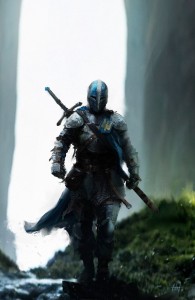 Создать мем: lone knight, синий рыцарь, арты рыцарей