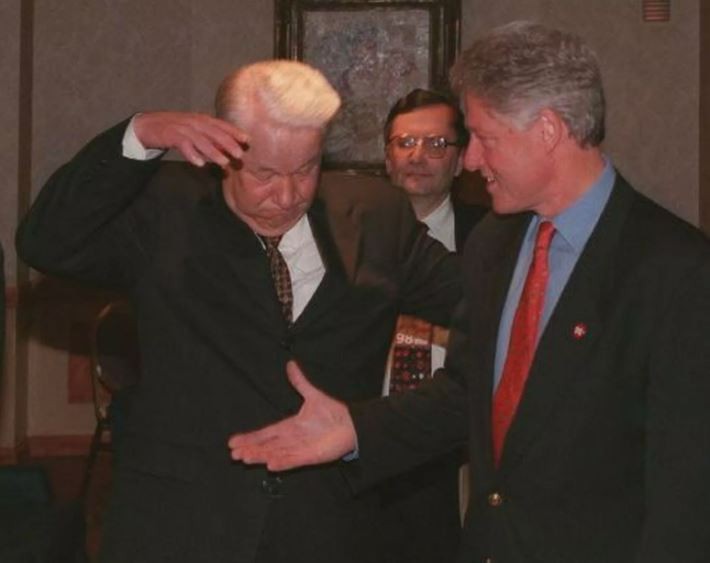 Create meme: bill clinton , Yeltsin , Boris Yeltsin 