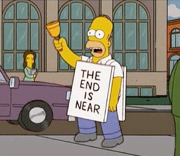 Create meme: Homer , the simpsons , Homer Simpson the end is near