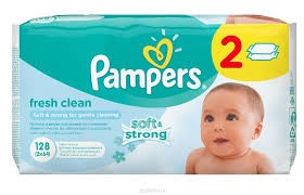 Create meme: pampers wipes for children fresh clean, pampers, diapers