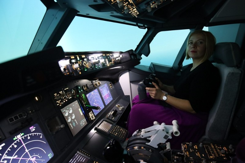 Create meme: the cockpit of the aircraft, girl , Ural Airlines cockpit