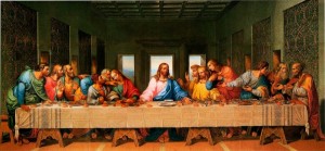 Create meme: the last supper of Leonardo da Vinci