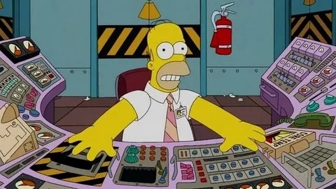 Create meme: Homer Simpson at the nuclear power plant, the simpsons , Homer Simpson at work