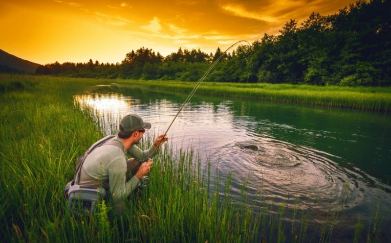 Create meme: nature fishing, Russian fishing, angler