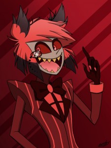 Create meme: hotel hazbin alastor, the hotel hasbeen Alastor anime, hazbin hotel