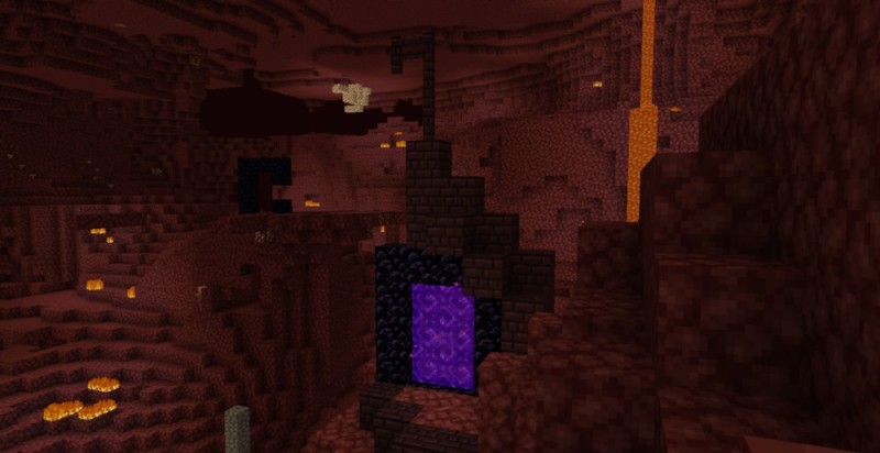 Создать мем: minecraft nether, майнкрафт незер лава, майнкрафт незер