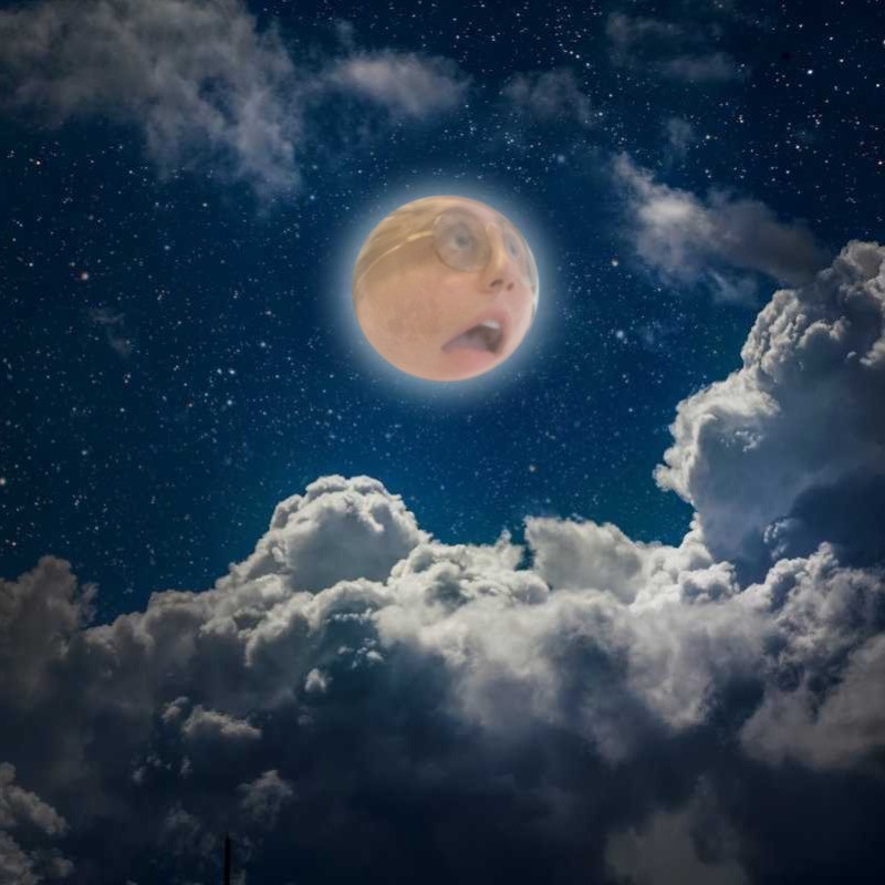 Create meme: moonlit sky, the moon , sky moon