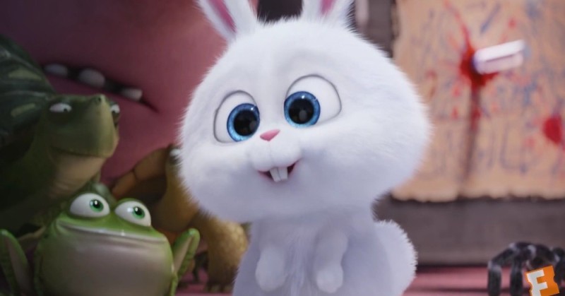 Create meme: The hare from the secret life, the hare from the cartoon the secret life of pets, the secret life of Pets rabbit snow