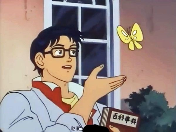 Create meme: the original meme with a butterfly, The meme is an original butterfly, the guy with the butterfly meme