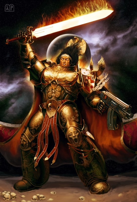 Create meme: the Emperor of mankind, Warhammer the emperor, God emperor warhammer