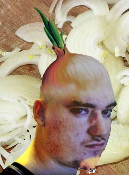 Create meme: hair haircut, people , onion fumes