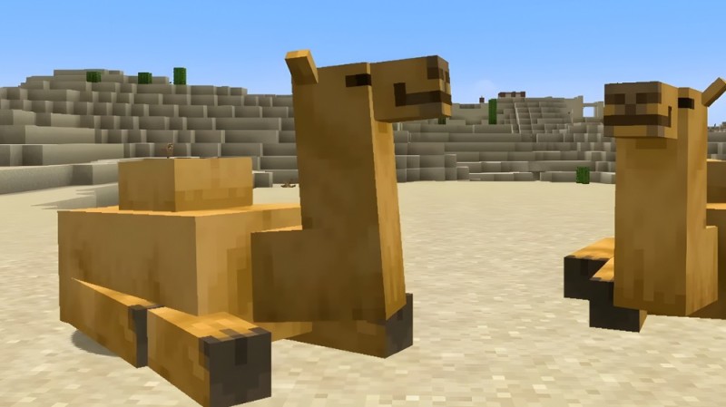 Create meme: camel minecraft, camel in minecraft, minecraft 