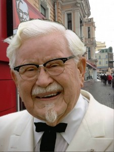 Create meme: Colonel Sanders in Moscow on 31 Dec 2013