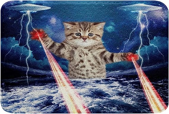 Создать мем: кот с молниями, кошка в космосе, кот космос