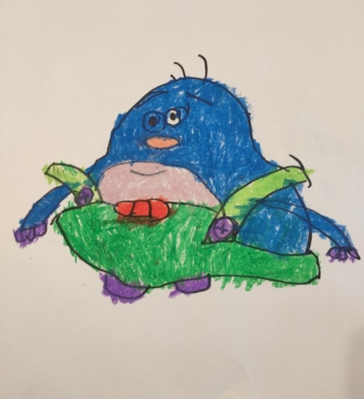 Create meme: children's drawings, The mole Valya from mimimishek, mimimishki mole Valya