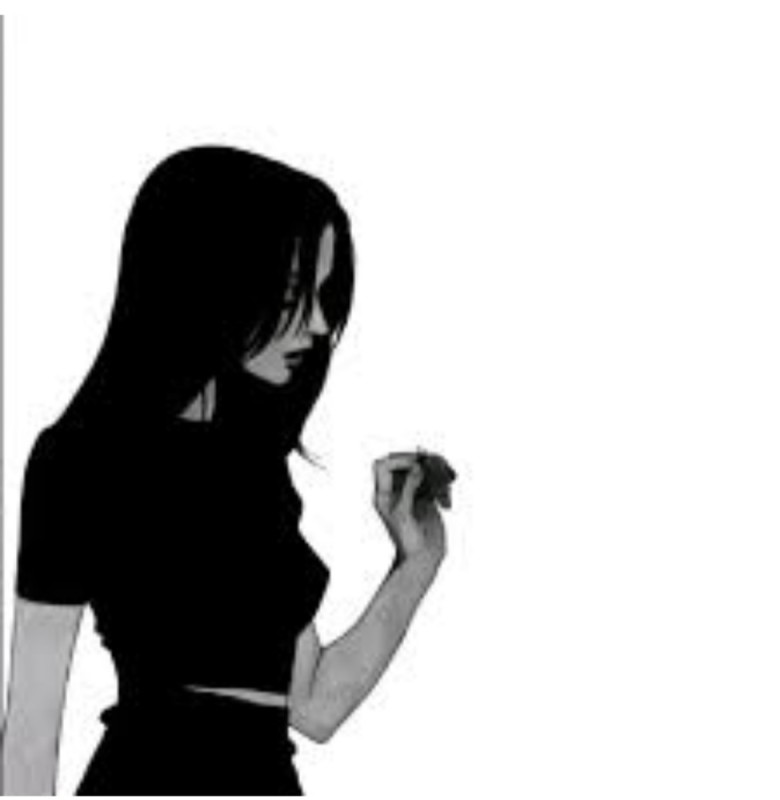 Создать мем: аниме девушка в черном, девушка черная, рисунок
