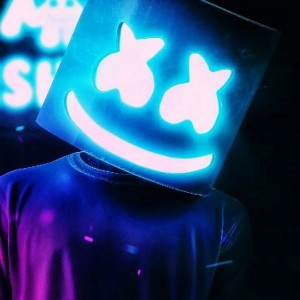 Создать мем: marshmallow неон, dj marshmello, маршмеллоу диджей