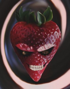 Create meme: strawberry pictures, strawberry monster, mask strawberry pictures