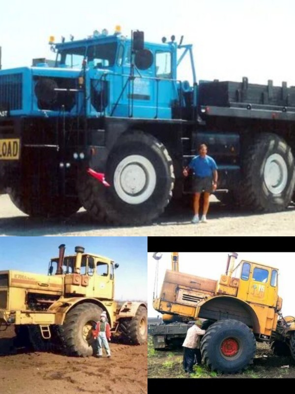 Создать мем: трактор кировец к-701 с тралом, грузовик pacific p12, трактор кировец 6x6