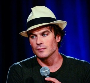 Create meme: ian somerhalder in a hat, Ian somerhalder comic con, Ian somerhalder interview