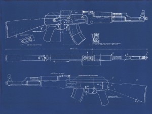 Создать мем: акм чертёж сбоку, чертёж ак 47, чертеж автомата калашникова с размерами